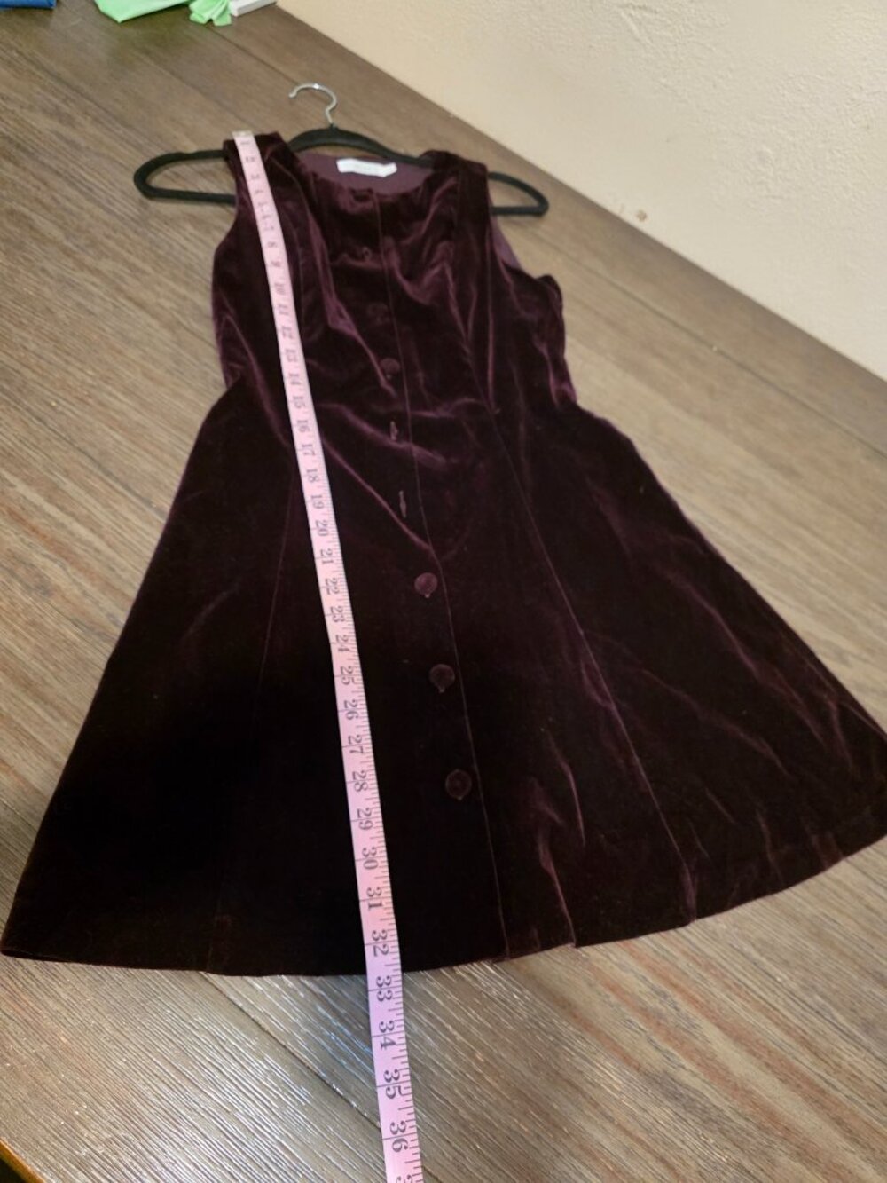 Lush Sleeveless Button Front Velvet Minidress Purple Small- 3 missing buttons - Picture 3 of 10